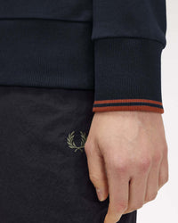 Fred Perry Half Zip Collared Sweat - Navy