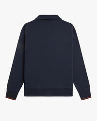 Fred Perry Half Zip Collared Sweat - Navy