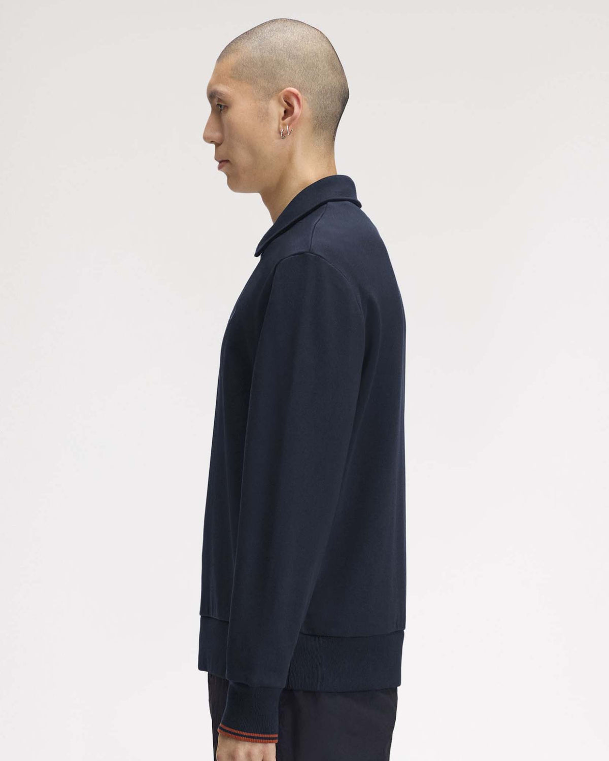 Fred Perry Half Zip Collared Sweat - Navy