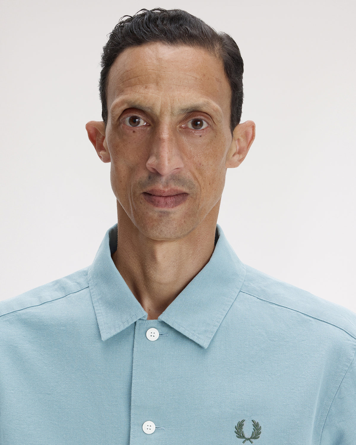Fred Perry Pocket Detail S/S Shirt - Stockport Blue