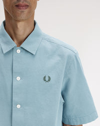 Fred Perry Pocket Detail S/S Shirt - Stockport Blue