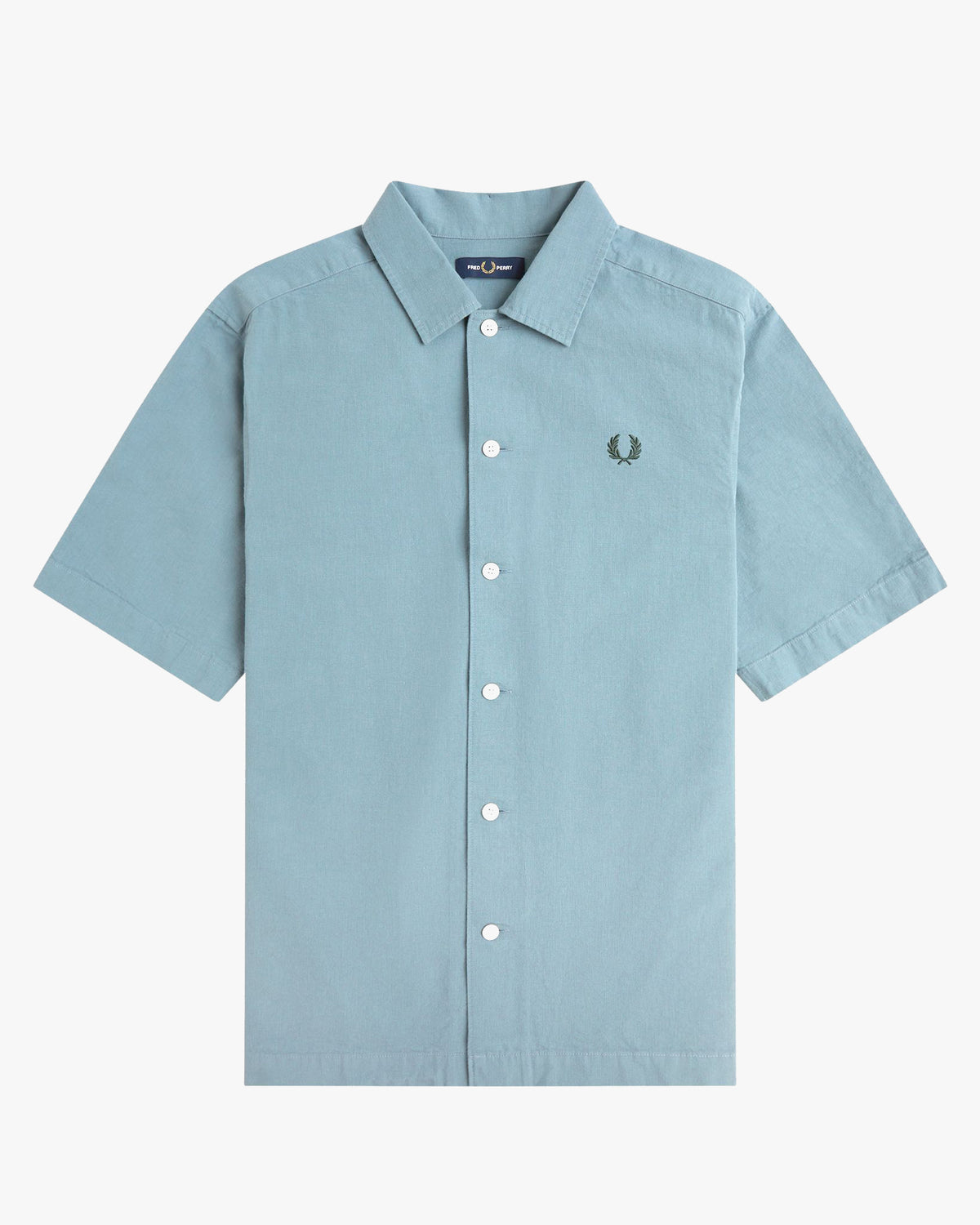 Fred Perry Pocket Detail S/S Shirt - Stockport Blue