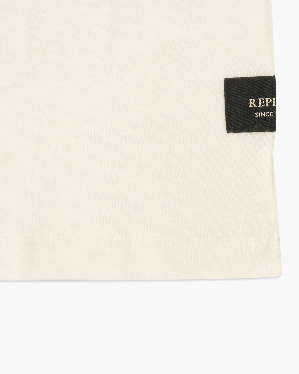 Replay Crew Neck Tee - Natural White | Replay T Shirts | JEANSTORE