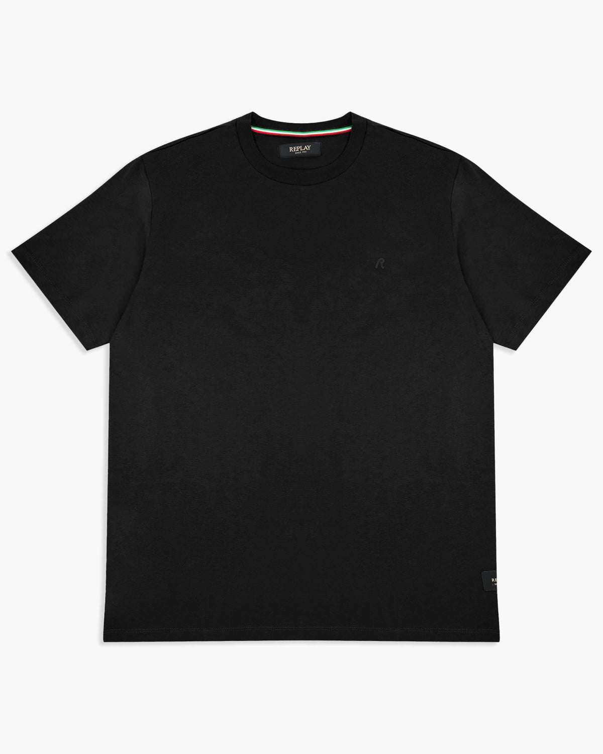 Replay Crew Neck Tee - Black | Replay T Shirts | JEANSTORE