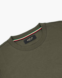 Replay Crew Neck Tee - Mud Green | Replay T Shirts | JEANSTORE