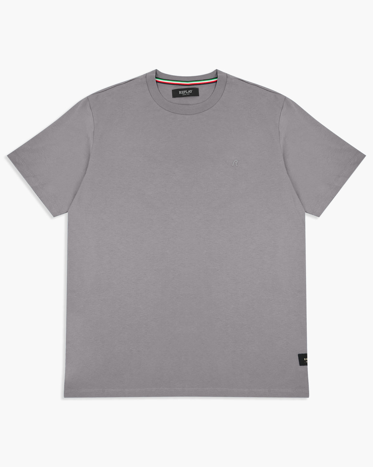 Replay Crew Neck Tee - Lead Grey | Replay T Shirts | JEANSTORE