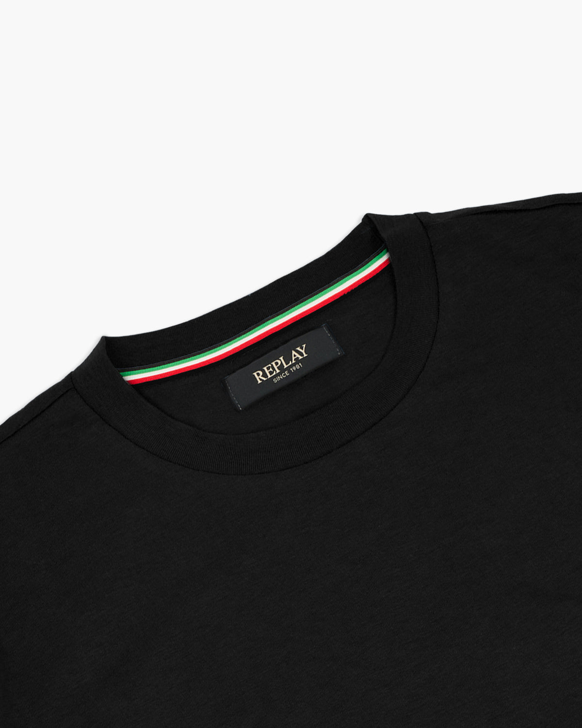 Replay Crew Neck Tee - Black | Replay T Shirts | JEANSTORE