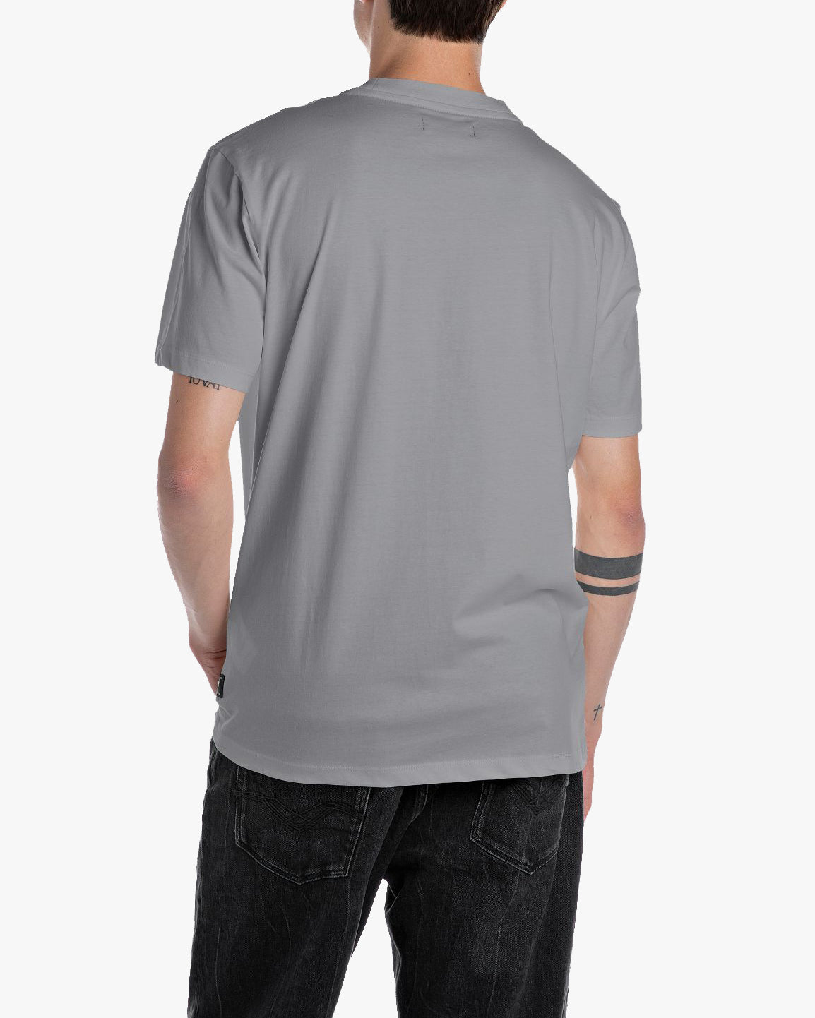 Replay Crew Neck Tee - Lead Grey | Replay T Shirts | JEANSTORE