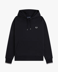 Fred Perry Tipped Hooded Sweat - Black