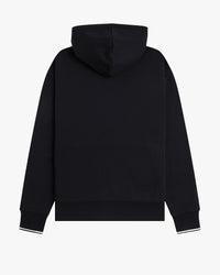 Fred Perry Tipped Hooded Sweat - Black