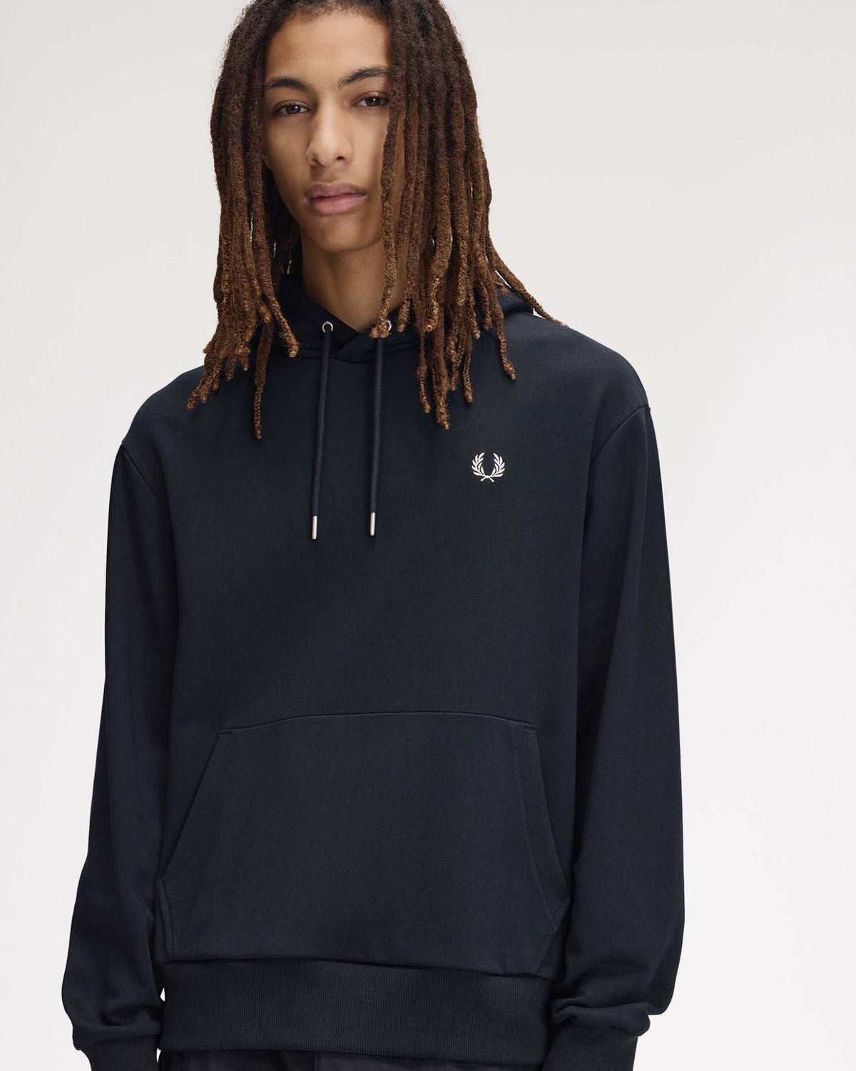 Fred Perry Tipped Hooded Sweat - Navy