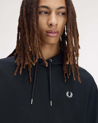Fred Perry Tipped Hooded Sweat - Navy