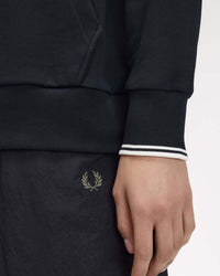 Fred Perry Tipped Hooded Sweat - Navy