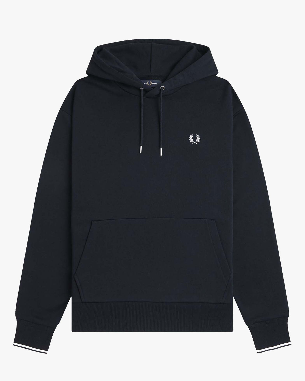 Fred Perry Tipped Hooded Sweat - Navy