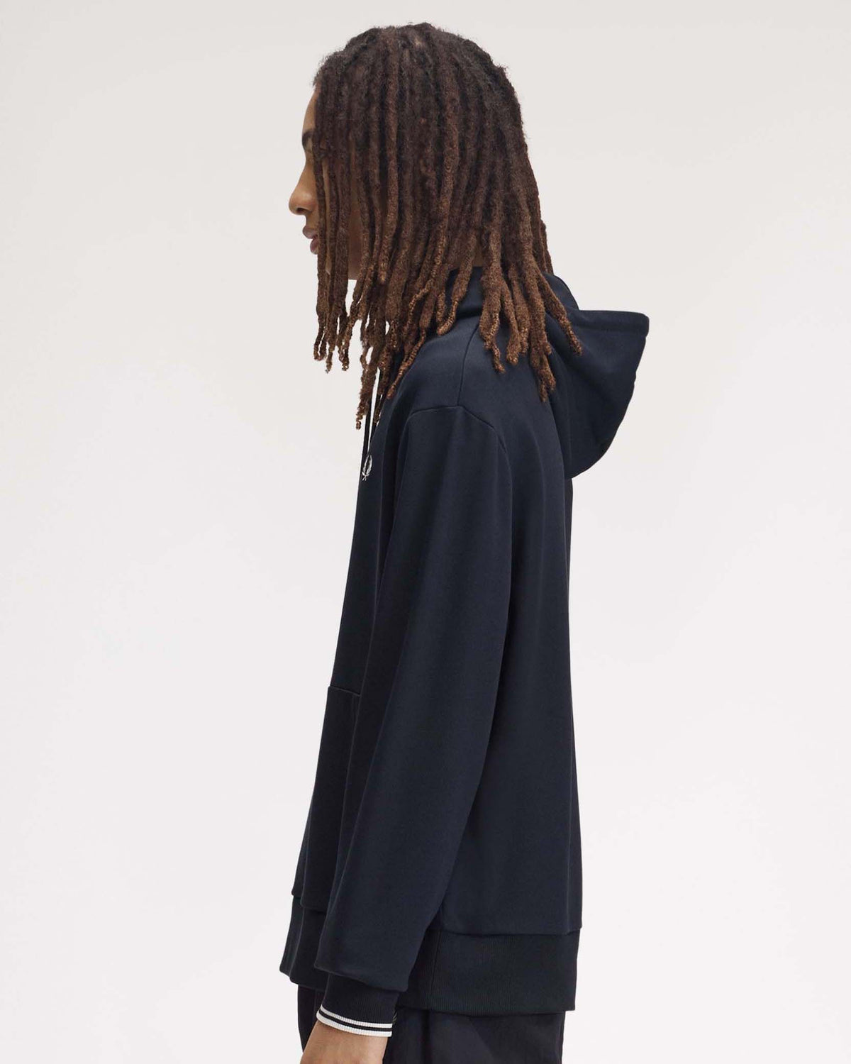 Fred Perry Tipped Hooded Sweat - Navy