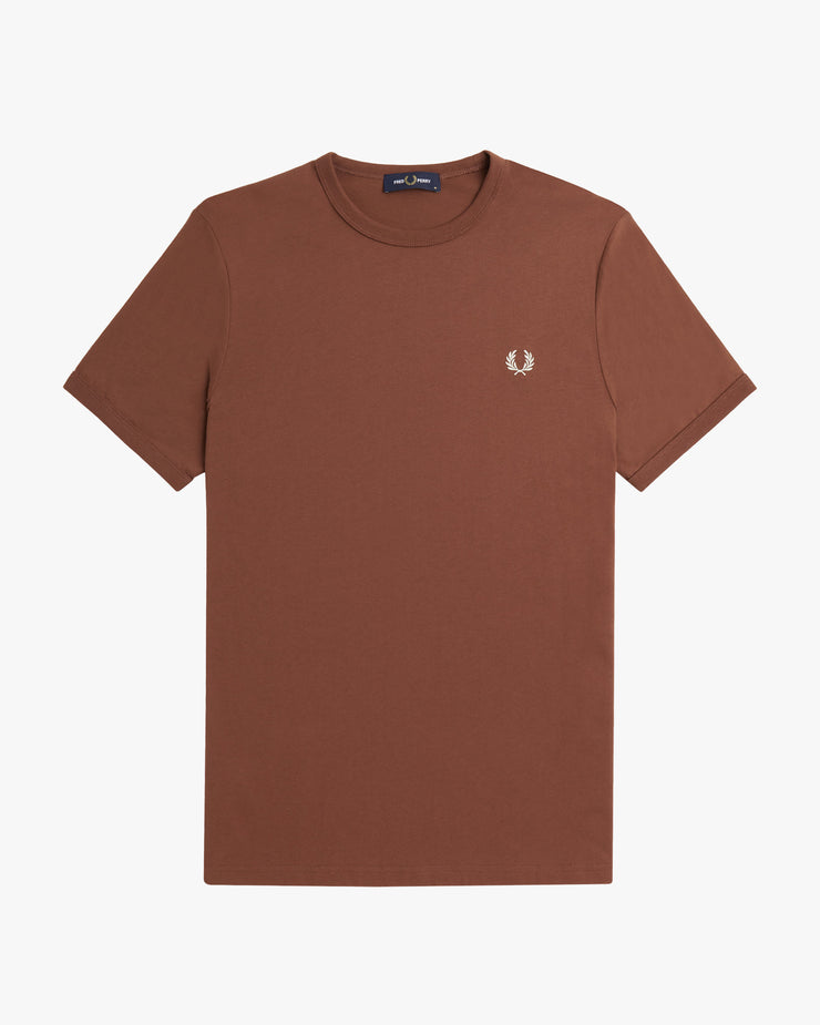 Fred Perry Ringer Tee - Whisky Brown