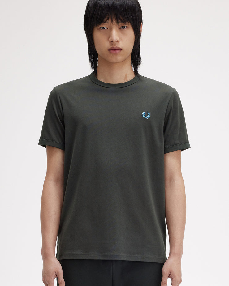 Fred Perry Ringer Tee - Night Green