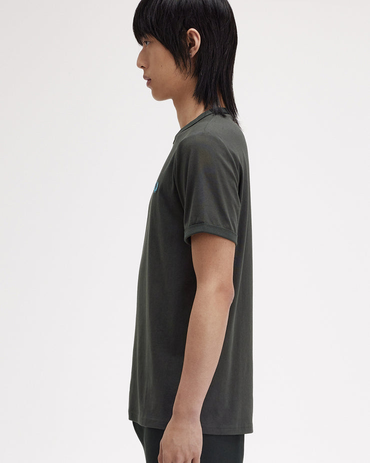 Fred Perry Ringer Tee - Night Green