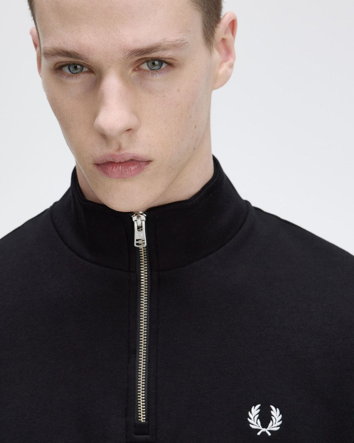 Fred Perry Half Zip Sweatshirt - Black | Fred Perry Sweaters & Knitwear | JEANSTORE