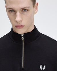 Fred Perry Half Zip Sweatshirt - Black | Fred Perry Sweaters & Knitwear | JEANSTORE