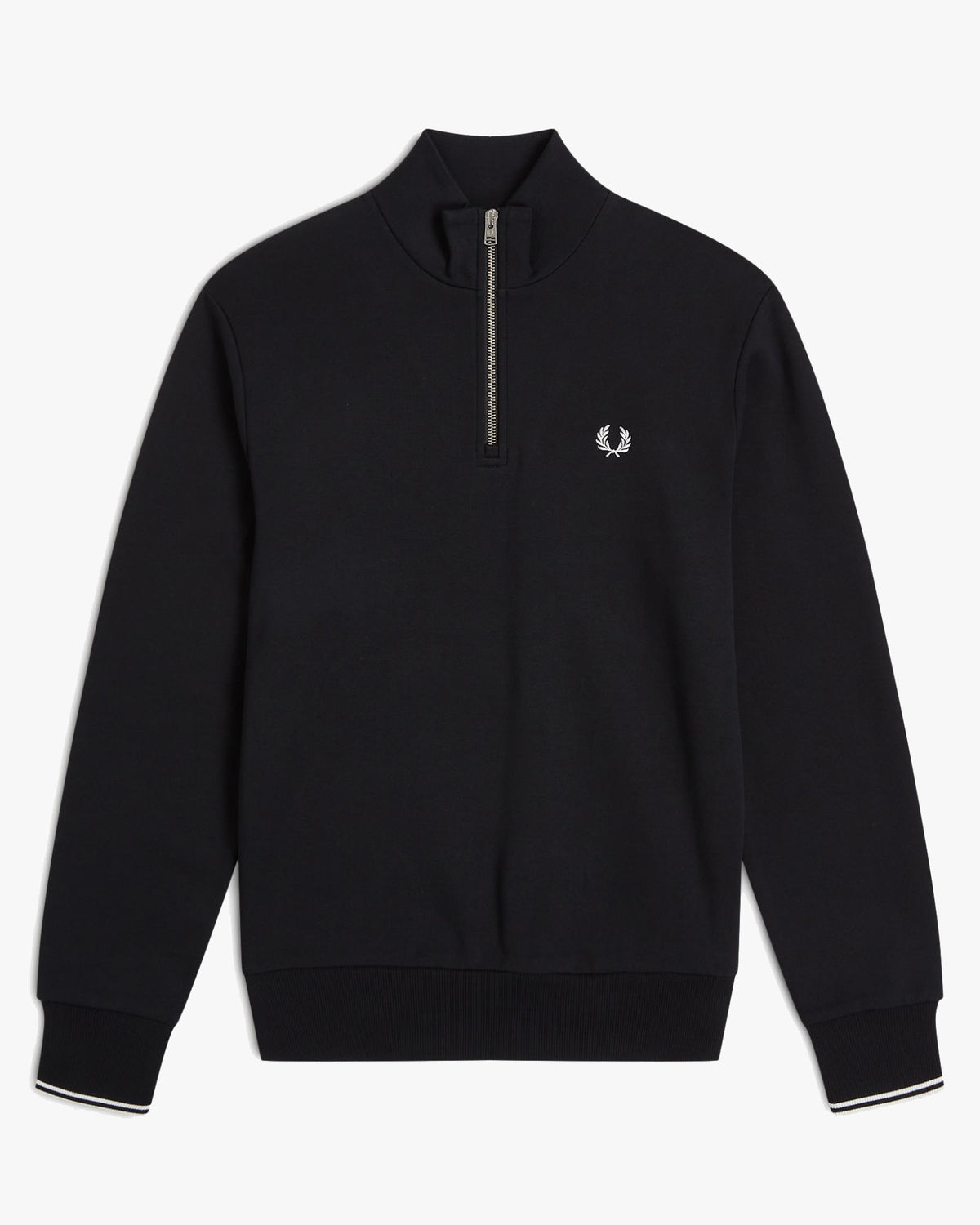 Fred Perry Half Zip Sweatshirt - Black | Fred Perry Sweaters & Knitwear | JEANSTORE
