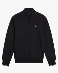 Fred Perry Half Zip Sweatshirt - Black | Fred Perry Sweaters & Knitwear | JEANSTORE