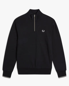 Fred Perry Half Zip Sweatshirt - Black