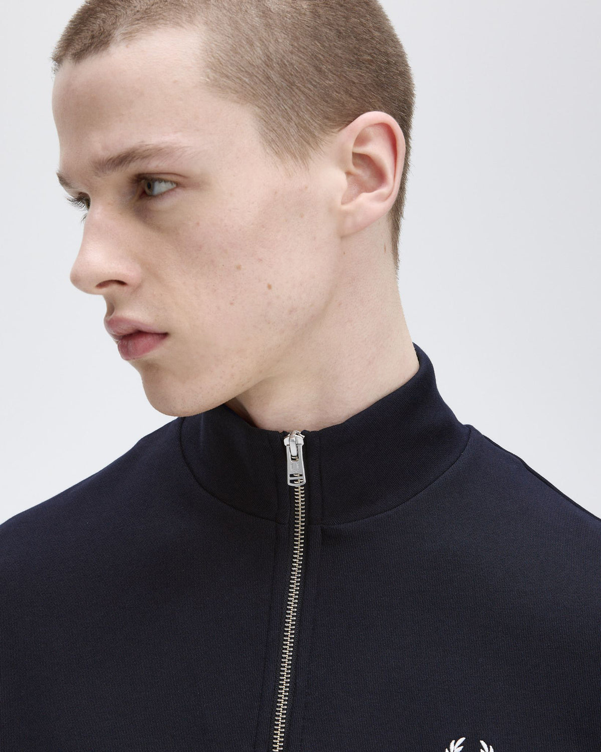 Fred Perry Half Zip Sweatshirt - Navy | Fred Perry Sweaters & Knitwear | JEANSTORE