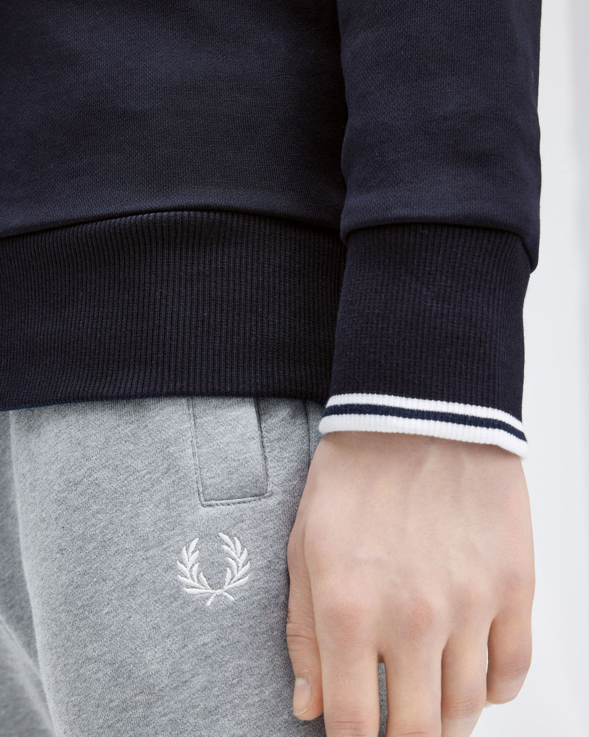 Fred Perry Half Zip Sweatshirt - Navy | Fred Perry Sweaters & Knitwear | JEANSTORE