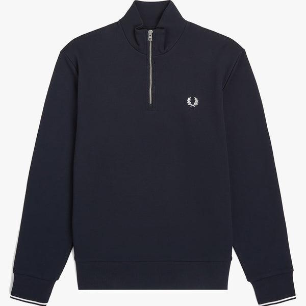 Fred Perry Half Zip Sweatshirt - Navy | Fred Perry Sweaters & Knitwear | JEANSTORE