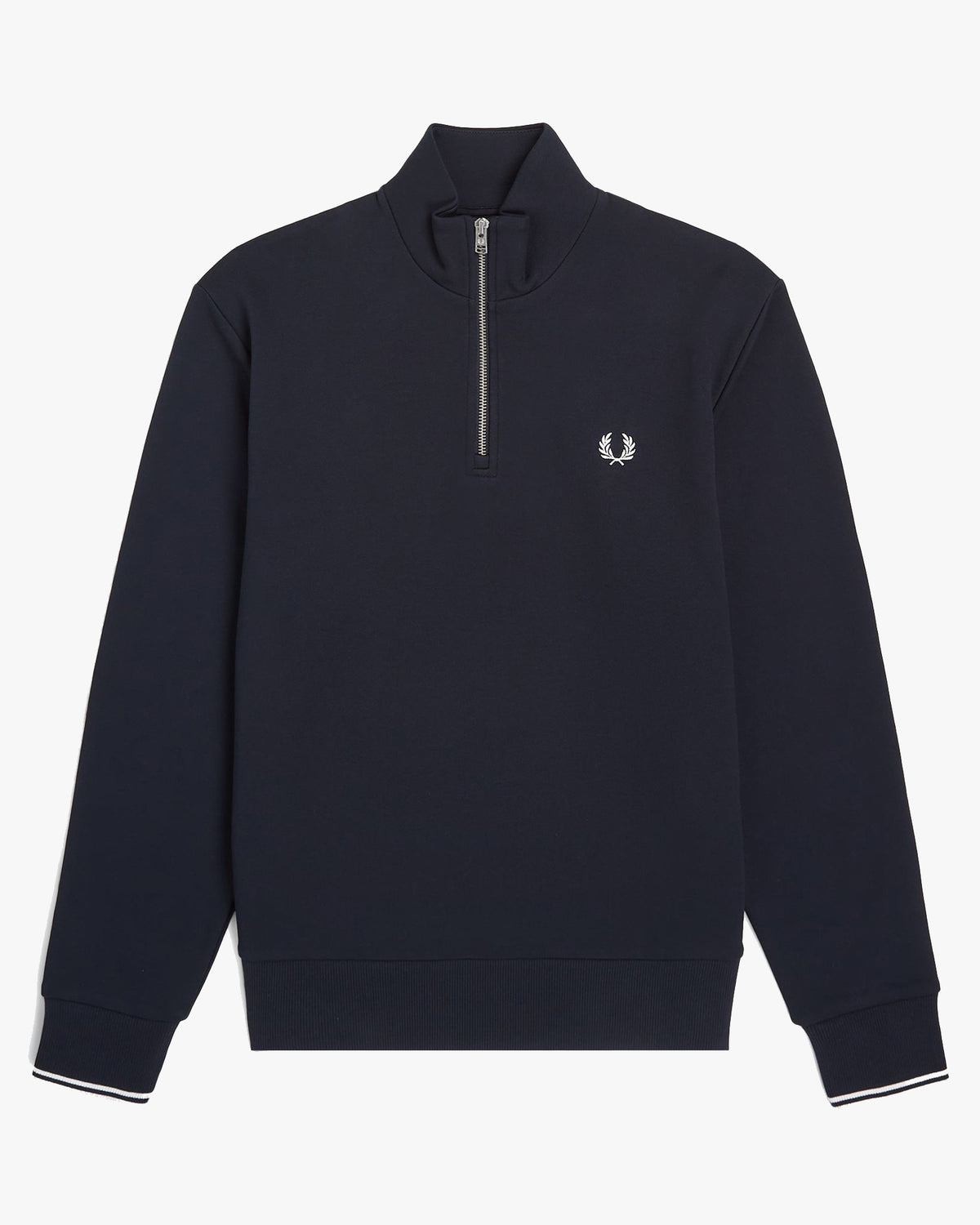 Fred Perry Half Zip Sweatshirt - Navy | Fred Perry Sweaters & Knitwear | JEANSTORE
