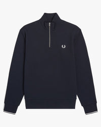 Fred Perry Half Zip Sweatshirt - Navy | Fred Perry Sweaters & Knitwear | JEANSTORE
