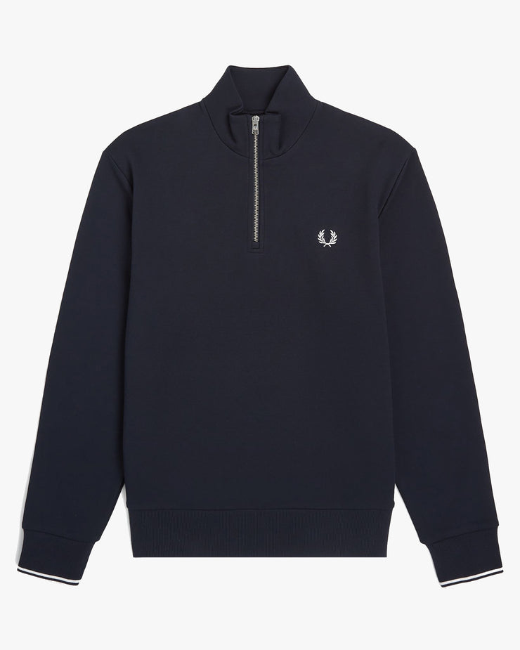 Fred Perry Half Zip Sweatshirt - Navy