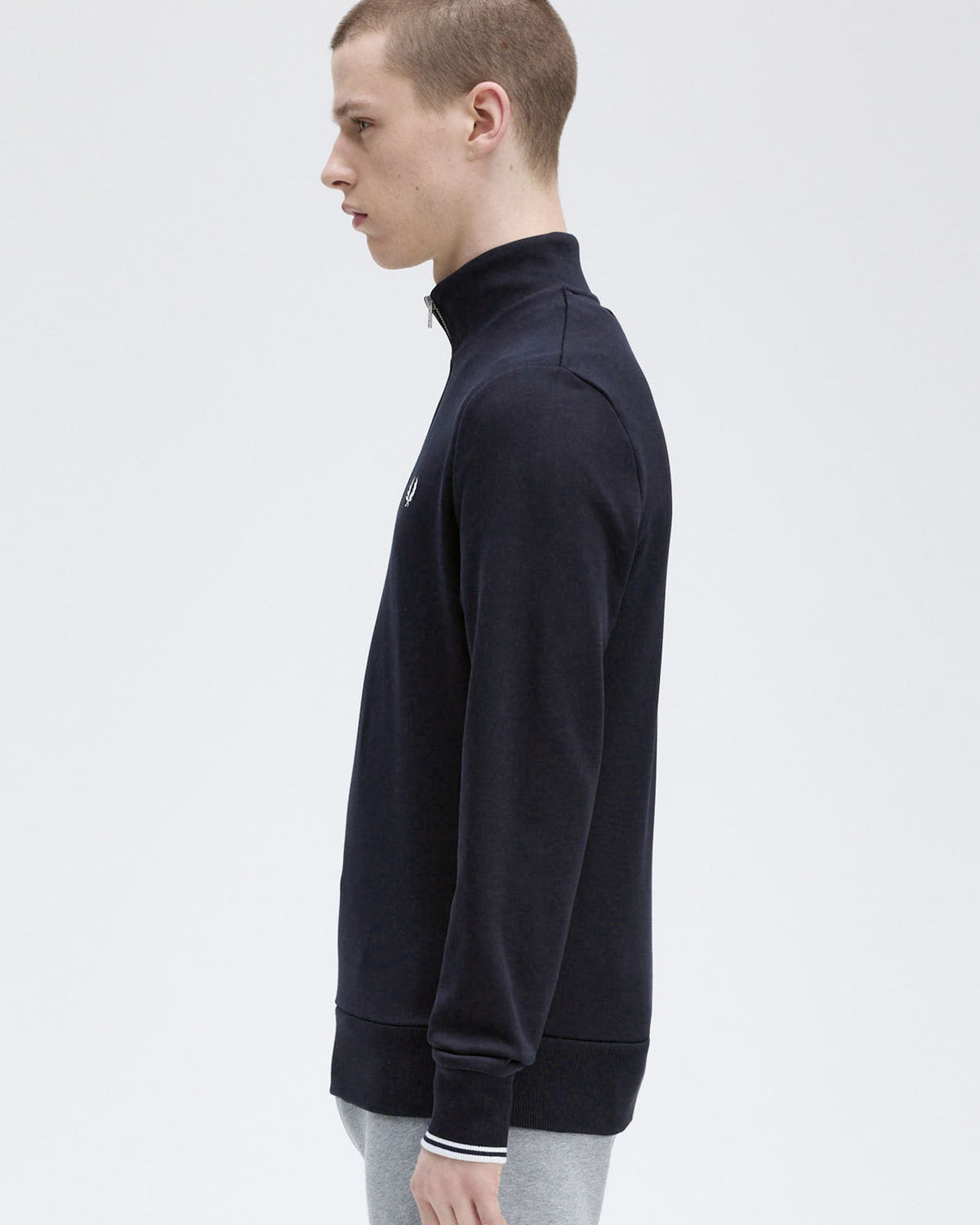 Fred Perry Half Zip Sweatshirt - Navy | Fred Perry Sweaters & Knitwear | JEANSTORE