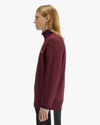 Fred Perry Half Zip Sweatshirt - Oxblood / Ecru