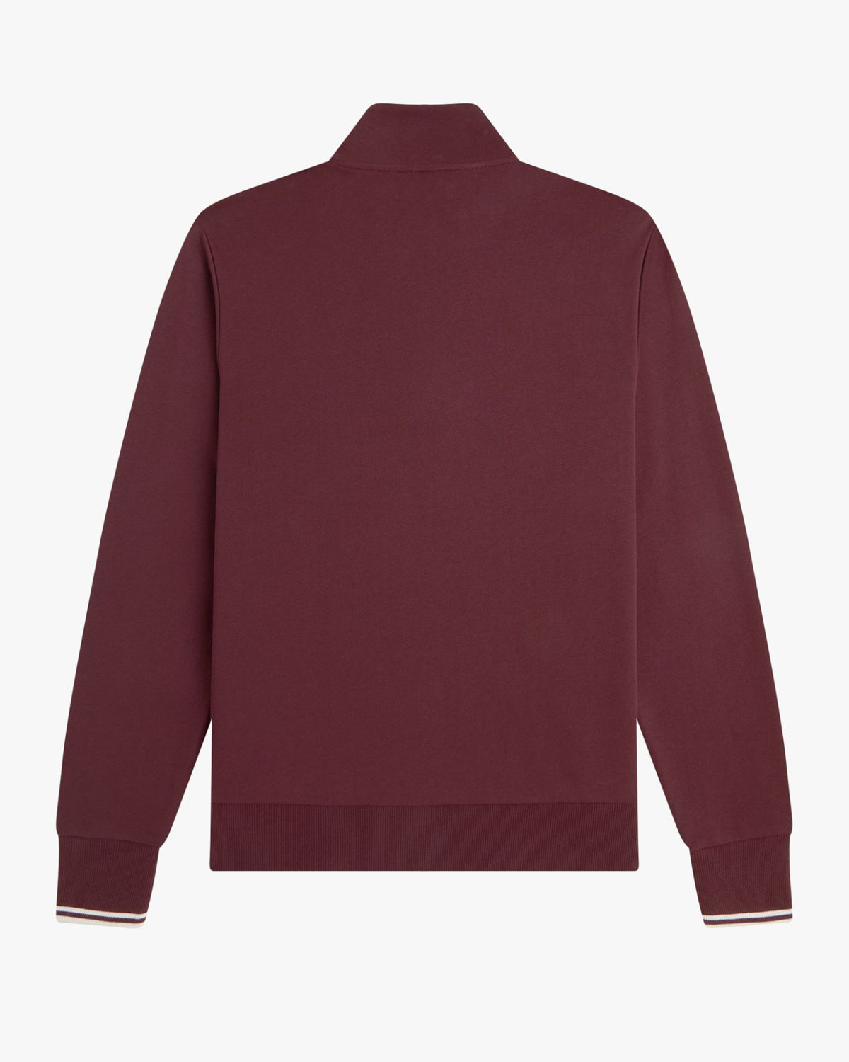 Fred Perry Half Zip Sweatshirt - Oxblood / Ecru