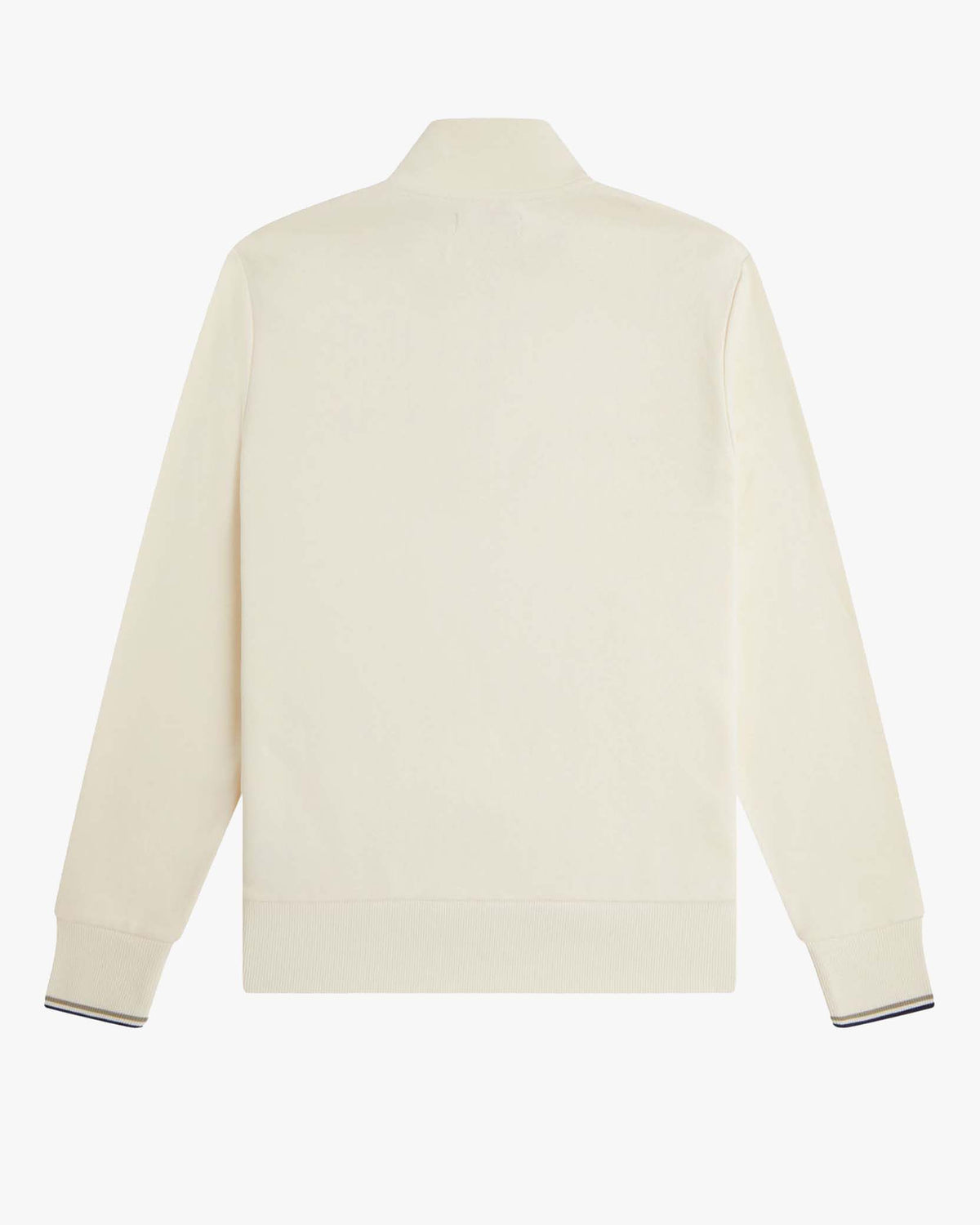Fred Perry Half Zip Sweatshirt - Ecru / Seagrass / Dark Airforce