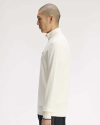 Fred Perry Half Zip Sweatshirt - Ecru / Seagrass / Dark Airforce