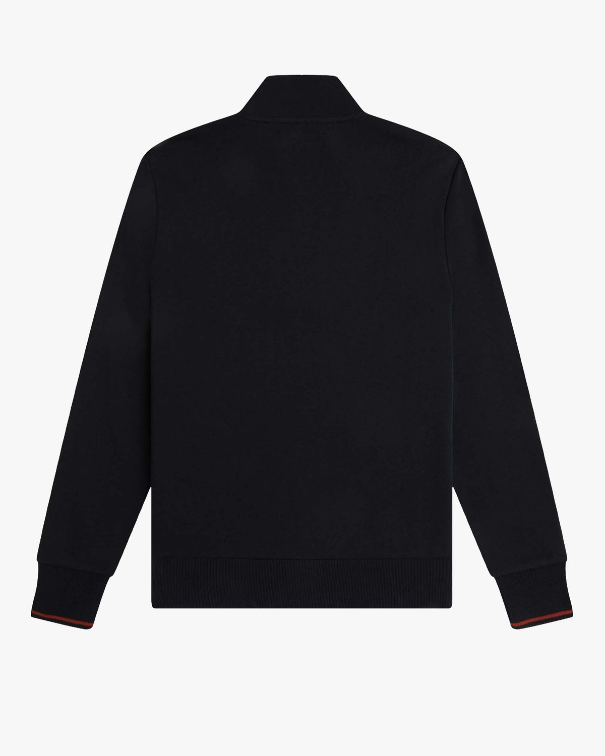 Fred Perry Half Zip Sweatshirt - Navy / Brandy / Rich Brown