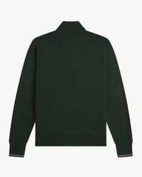 Fred Perry Half Zip Sweatshirt - Grassroots / Stockport Blue / Oxblood