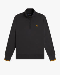 Fred Perry Half Zip Sweatshirt - Anchor Grey / Golden