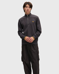 Fred Perry Half Zip Sweatshirt - Anchor Grey / Golden