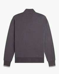 Fred Perry Half Zip Sweatshirt - Anchor Grey / Ecru / Seagrass