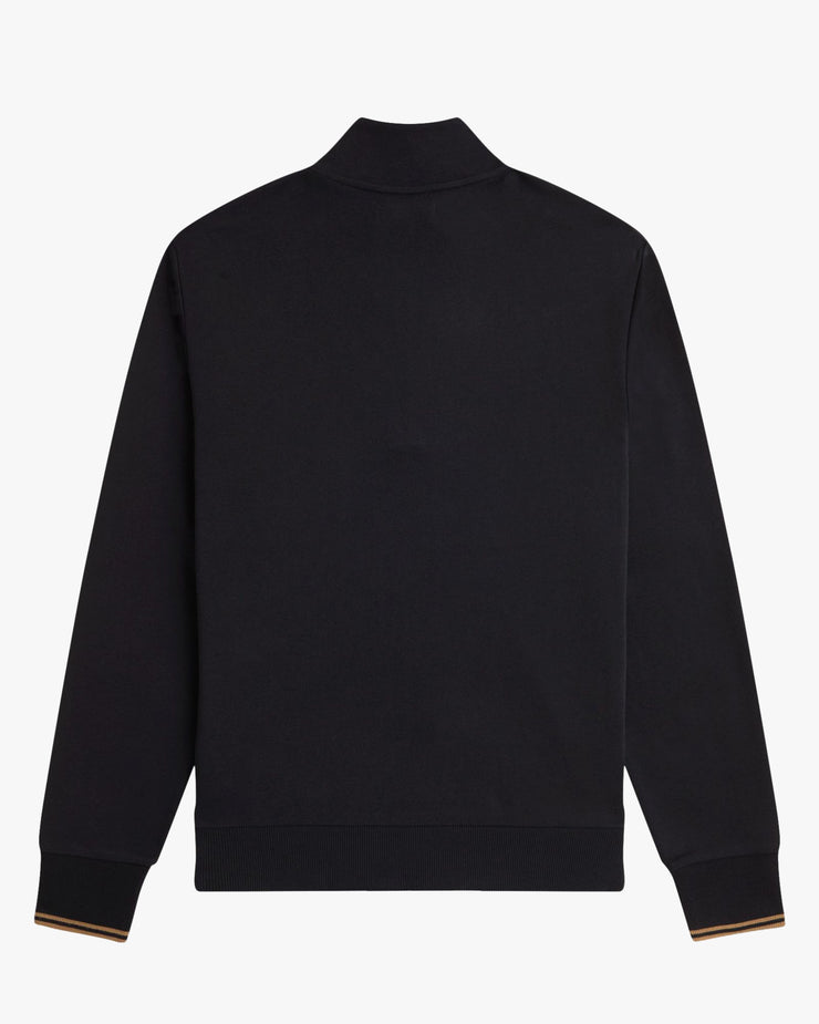 Fred Perry Half Zip Sweatshirt - Black / Shaded Stone | Fred Perry Sweaters & Knitwear | JEANSTORE