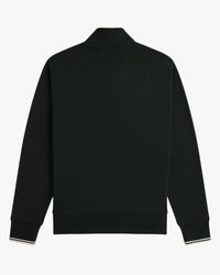 Fred Perry Half Zip Sweatshirt - Night Green / Snow White | Fred Perry Sweaters & Knitwear | JEANSTORE