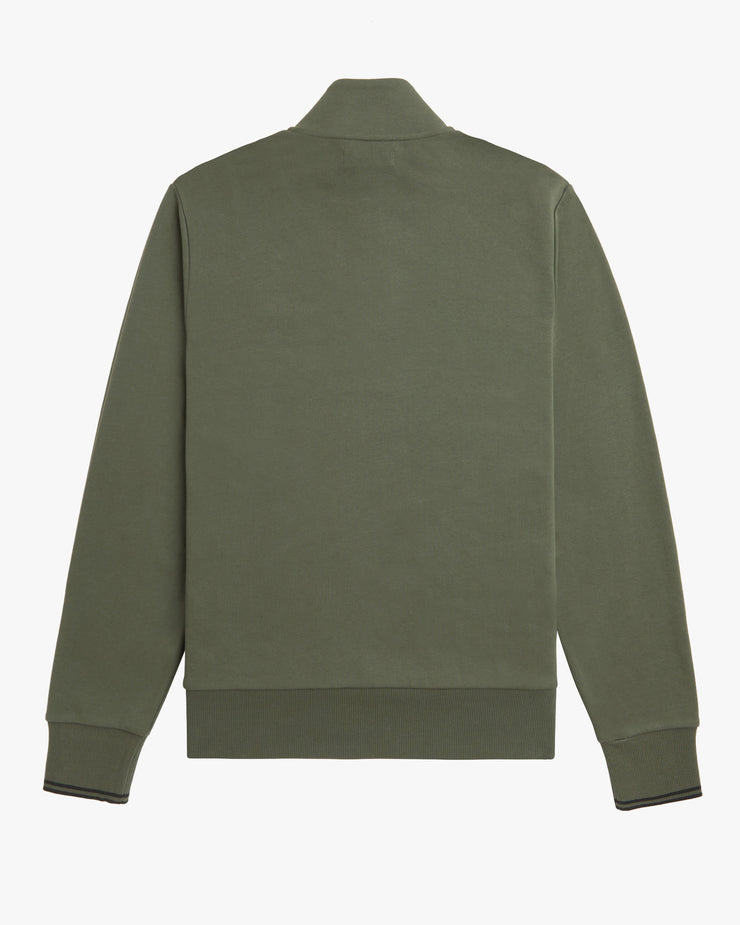 Fred Perry Half Zip Sweatshirt - Laurel Wreath Green / Night Green