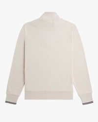 Fred Perry Half Zip Sweatshirt - Porridge Marl / Anchor Grey | Fred Perry Sweaters & Knitwear | JEANSTORE