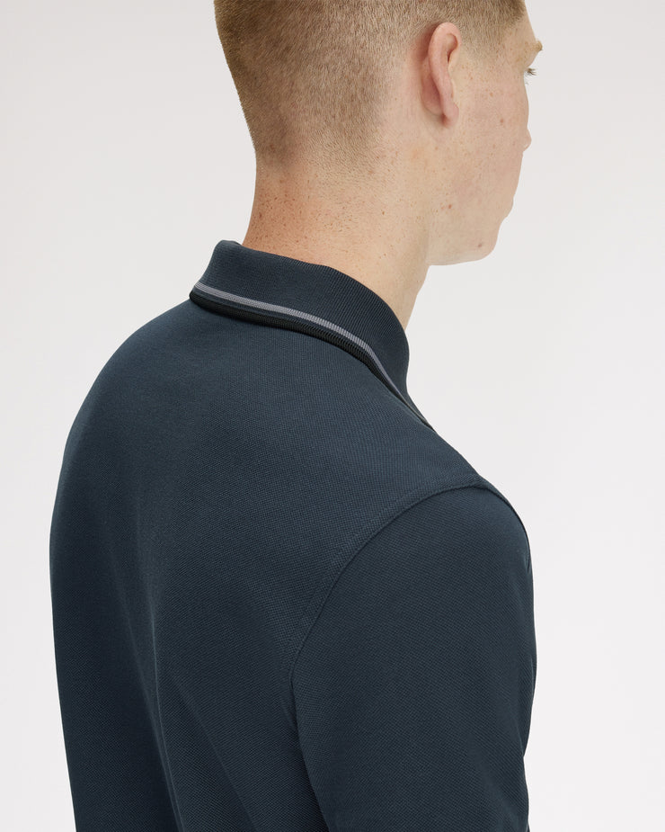 Fred Perry Twin Tipped Polo Shirt - Dark Airforce / Stockport Blue / Black