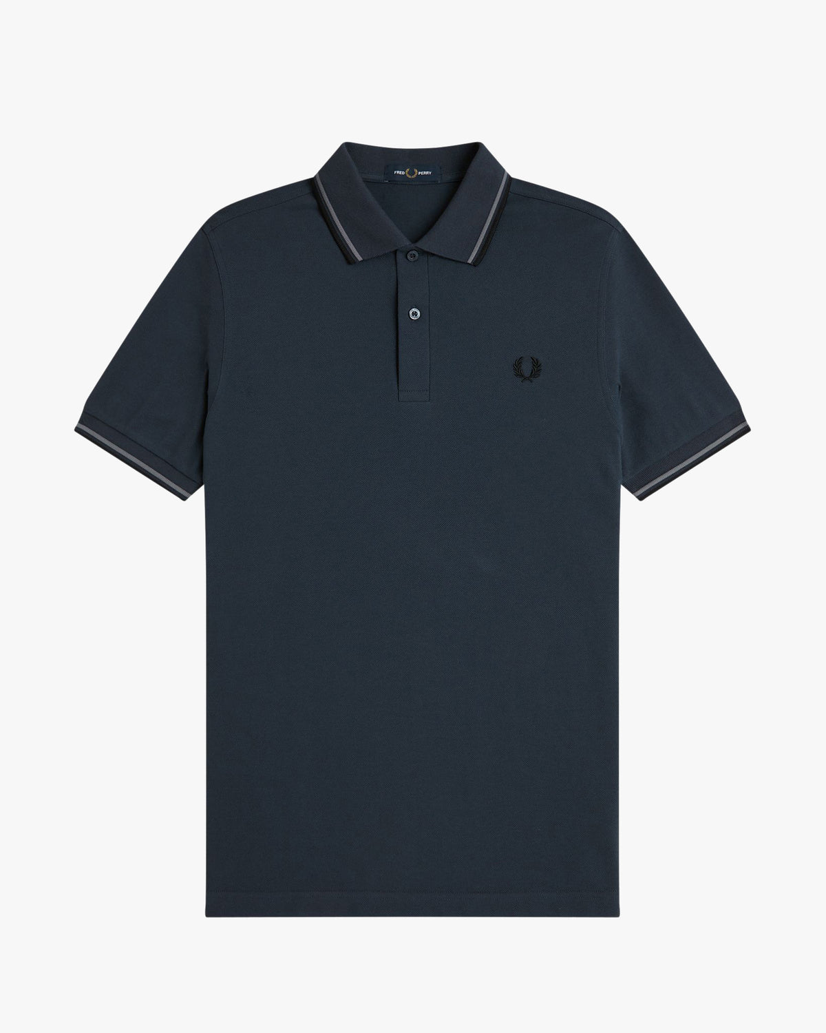 Fred Perry Twin Tipped Polo Shirt - Dark Airforce / Stockport Blue / Black