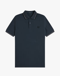 Fred Perry Twin Tipped Polo Shirt - Dark Airforce / Stockport Blue / Black